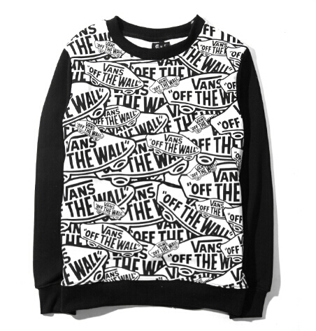 SUDADERA VANS - BLACK/WHITE